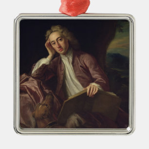 Adorno Metálico Alexander Pope y su perro, despedida, c.1718
