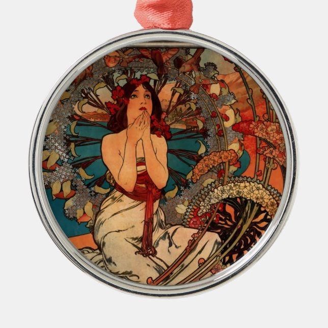 Adorno Metálico Alfons Mucha Monaco Monte Carlo (Frente)