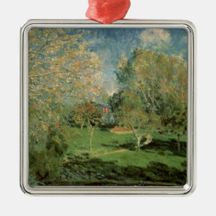 Adorno Metálico Alfred Sisley el el jardín de la familia de