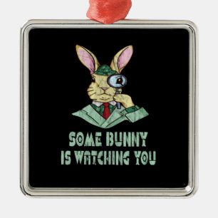Adorno Metálico Algunos Bunny te observan Easter Bunny
