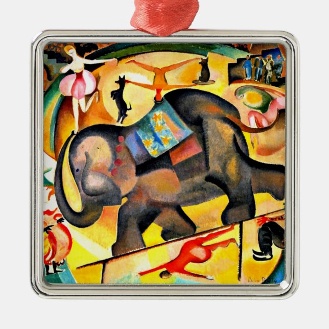 Adorno Metálico Alice Bailly - El Elefante, arte fino, (Frente)