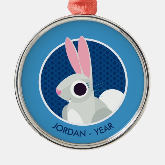 Adorno Metálico Alicia el conejo (Frente)