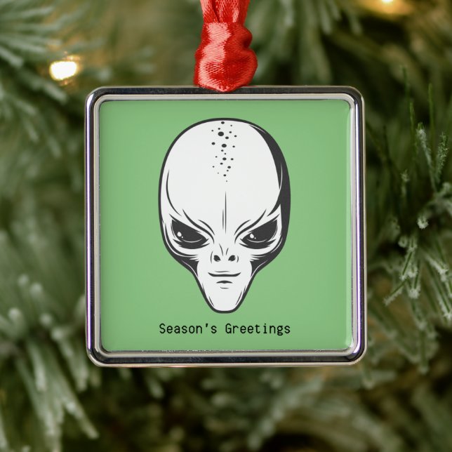 Adorno Metálico Alien espacial (Árbol)
