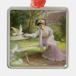 Adorno Metálico Alimentación de las palomas