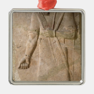 Adorno Metálico Alivio de un guerrero asirio