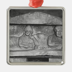 Adorno Metálico Alivio funerario de un par, del Palmyra, Siria