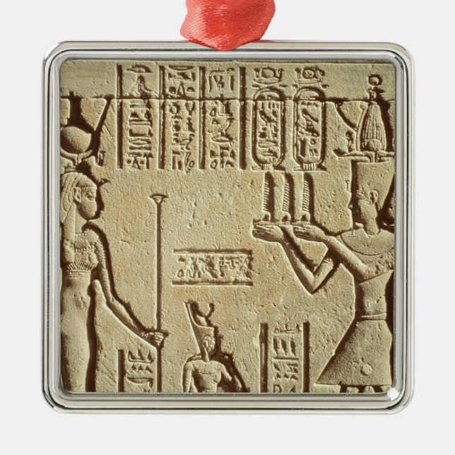 Adorno Metálico Alivio que representa a un pharaoh (Frente)