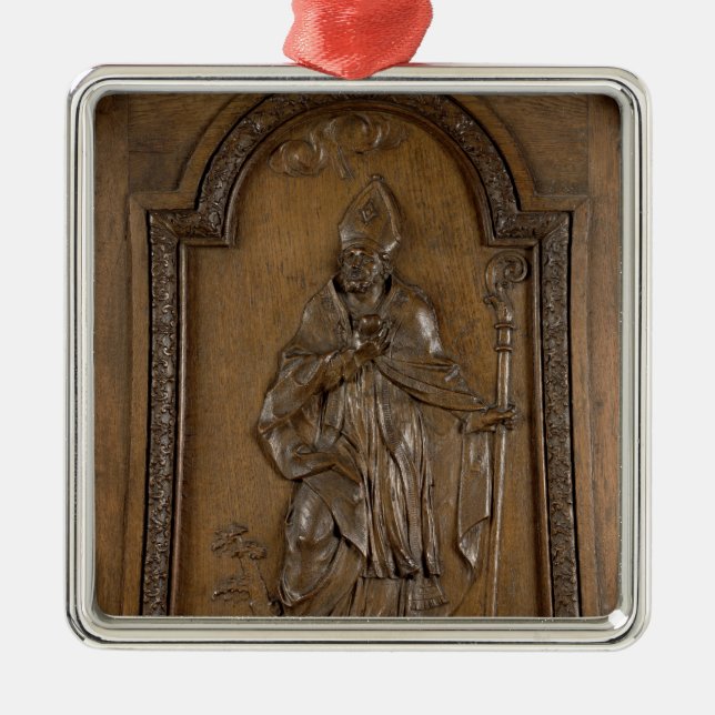 Adorno Metálico Alivio que representa al obispo del St. Medard (Frente)