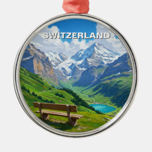 Adorno Metálico Alpes suizos Viaje a Suiza