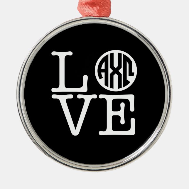 Adorno Metálico Alpha Chi Omega| Amor (Frente)