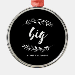 Adorno Metálico Alpha Chi Omega   Corona Grande