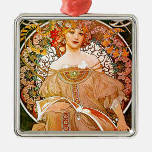 Adorno Metálico Alphonse Mucha Dreaming (Reverie)