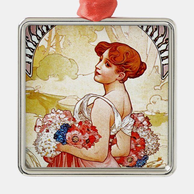 Adorno Metálico Alphonse Mucha Summer (Frente)