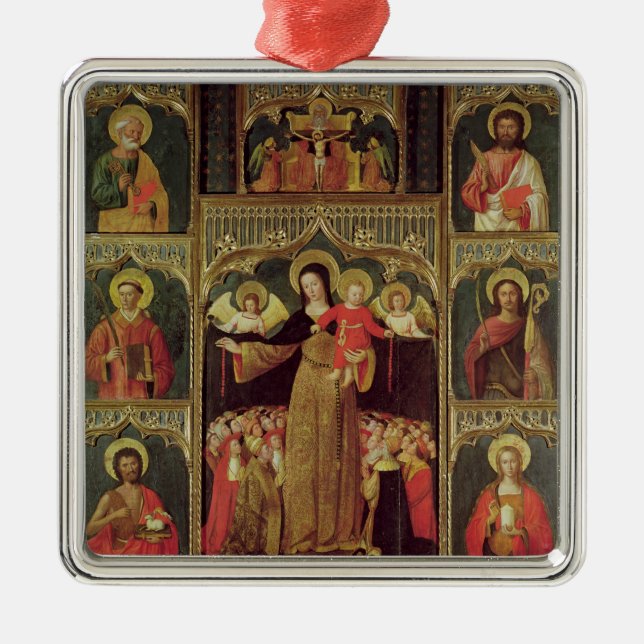 Adorno Metálico Altarpiece de la Virgen del rosario, c.1500 (Frente)