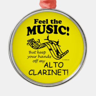 Adorno Metálico Alto Clarinet Siente La Música