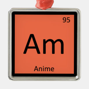 Adorno Metálico Am - Tabla periódica de química de animación anima