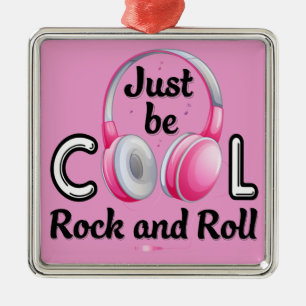 Adorno Metálico Amante de la Música Solo Sé Cool Rock and Roll