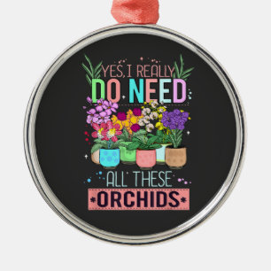Adorno Metálico Amante de la planta de orquídea divertida
