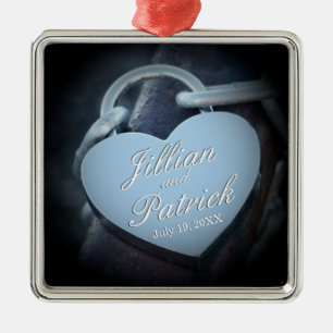 Adorno Metálico Amantes del enlace de la cadena grisácea plateada