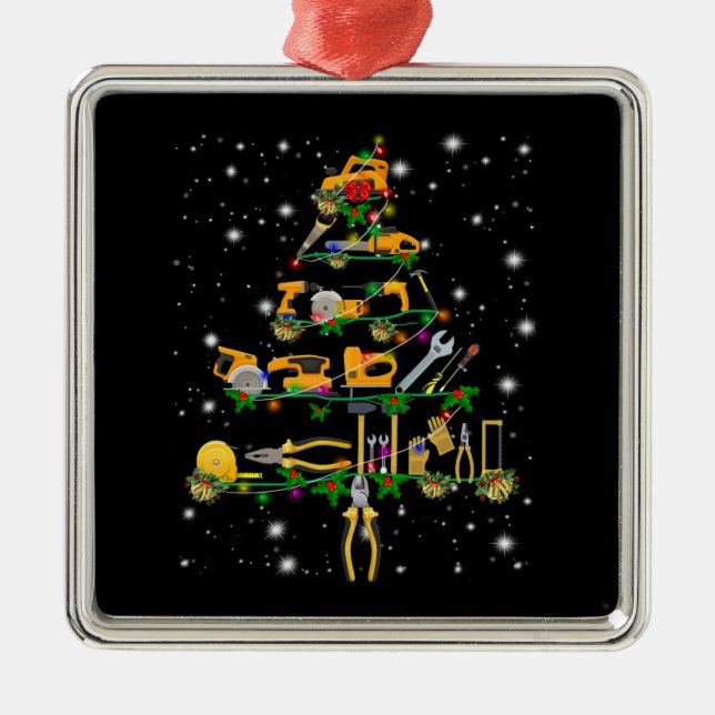 Adorno Metálico Amantes mecánicos| Árbol mecánico de Navidad (Frente)