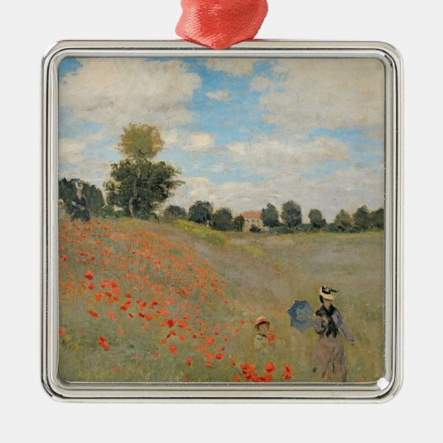 Adorno Metálico Amapolas salvajes de Claude Monet el |, cerca de (Frente)