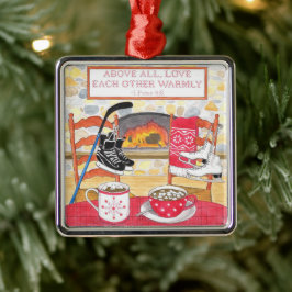 Adorno Metálico Amar a los Navidades de las Escrituras de colores 