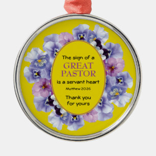 Adorno Metálico Amarillo Floral GRACIAS Apreciación al Pastor