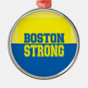 Adorno Metálico Amarillo fuerte y azul del regalo de Boston