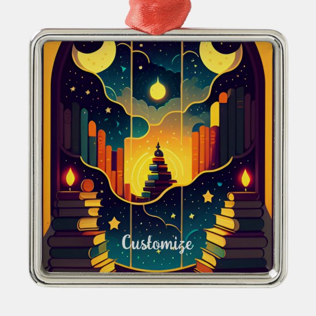 Adorno Metálico Ámbito Mágico De Los Libros (Frente)