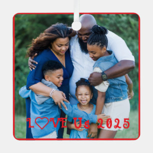 Adorno Metálico "AME A NOSOTROS". Foto familiar PERSONALIZADA