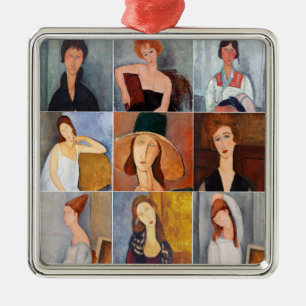 Adorno Metálico Amedeo Modigliani - Collage de obras maestras