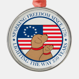 Adorno Metálico America 250 Sparking Freedom Since 1776 