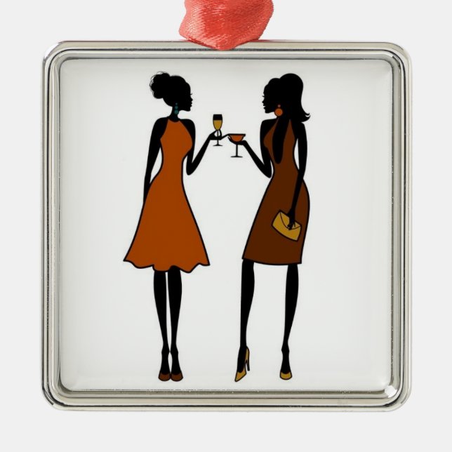 ADORNO METÁLICO **AMERICANO AFRICANO** HERMOSA SEÑORA (Frente)