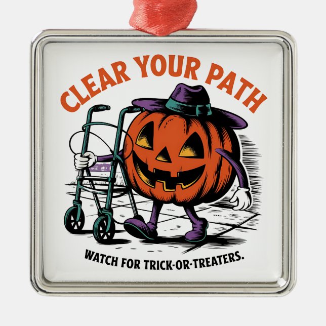 Adorno Metálico Amigable seguridad de Jack-o'-Lantern (Frente)