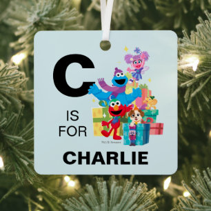 Adorno Metálico Amigos y regalos de Sesame Street