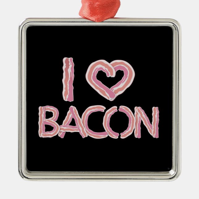 Adorno Metálico Amo a Bacon (Frente)