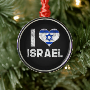 Adorno Metálico Amo a Israel