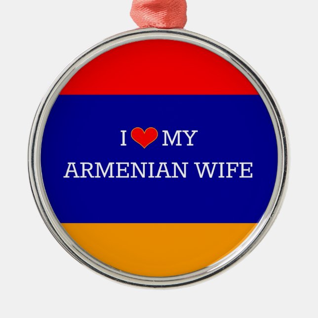 Adorno Metálico Amo a mi esposa armenia (Frente)