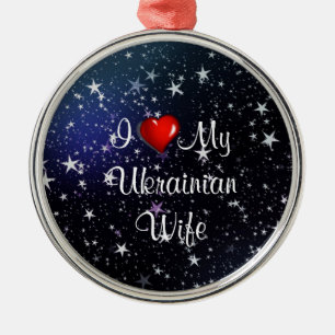 Adorno Metálico Amo a mi esposa ucraniana