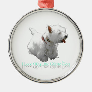 Adorno Metálico Amo a mi pequeño perro blanco - Westie