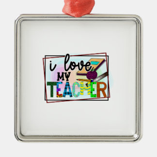 Adorno Metálico Amo A Mi Profesor