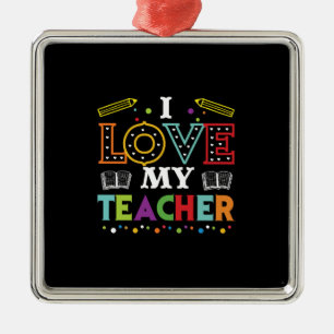 Adorno Metálico Amo A Mi Profesor