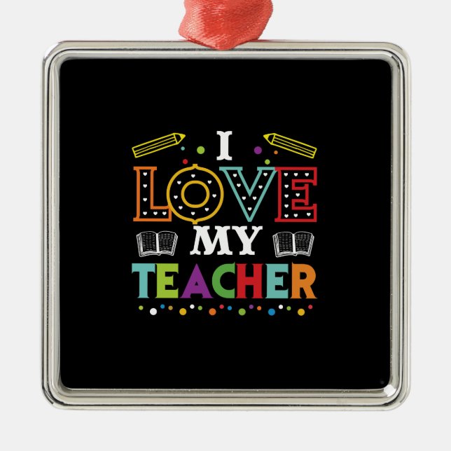 Adorno Metálico Amo A Mi Profesor (Frente)