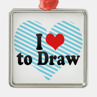 Adorno Metálico Amo dibujar