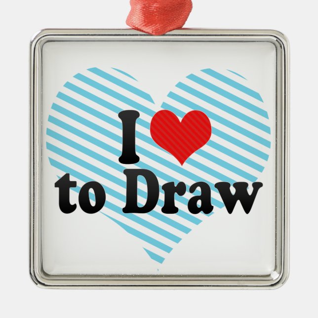 Adorno Metálico Amo dibujar (Frente)