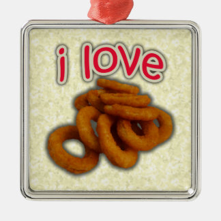 Adorno Metálico Amo los anillos de cebolla