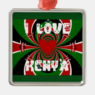 Adorno Metálico Amo los regalos de Hakuna Matata en Kenia