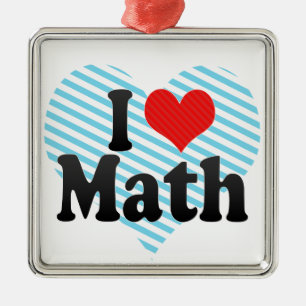 Adorno Metálico Amo matemáticas