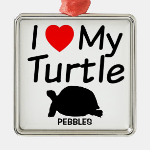 Adorno Metálico Amo Mi Tortuga