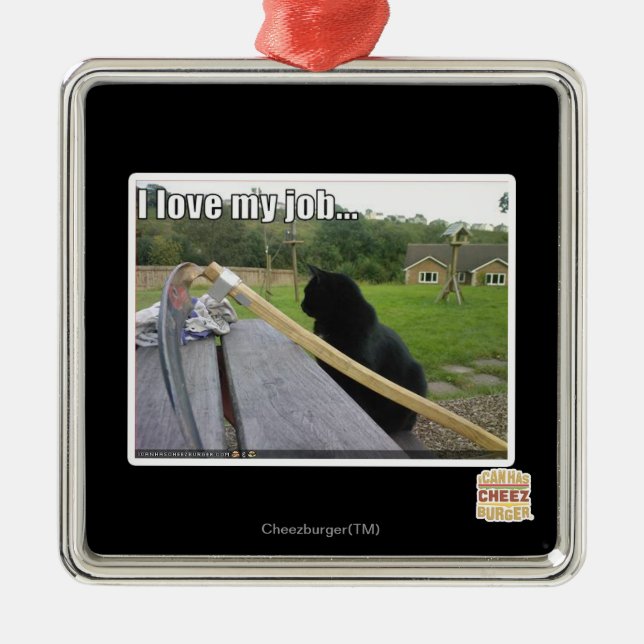 Adorno Metálico ¡Amo mi trabajo (Frente)